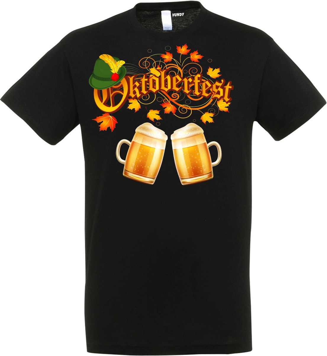 T-shirt Oktoberfest hoed en bier | Oktoberfest dames heren | Tiroler outfit | Zwart | maat 3XL